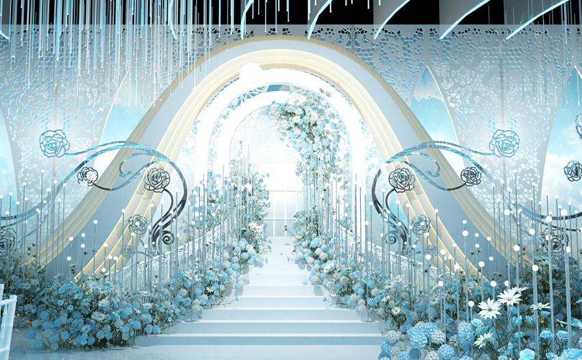 津南釡香烙馍村水晶厅效果展示