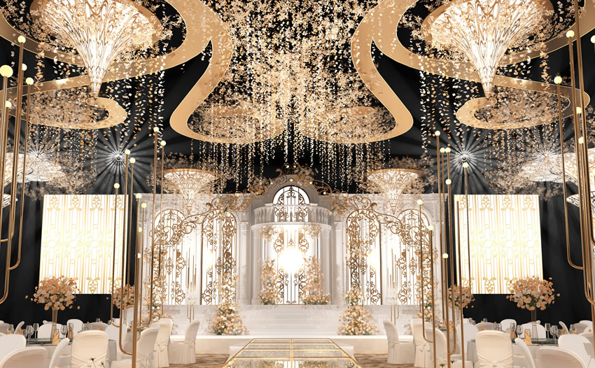 津南花木兰喜事汇金色大厅效果展示